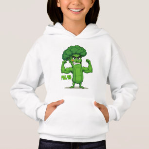 Camiseta Forte Veggies Club-Flexível Brócolis Funny Cartoon