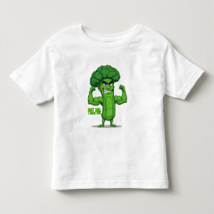 Camiseta Forte Veggies Club-Flexível Brócolis Funny Cartoon