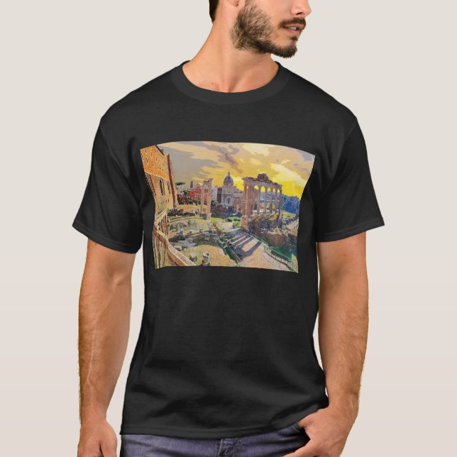 Camiseta Fórum de Roma Arquitetura Românica Itália #3 (Frente)