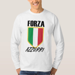 Camiseta Forza Azzurri Itália Flag Soccer
