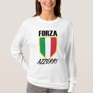 Camiseta Forza Azzurri Itália Flag Soccer