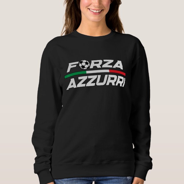 Camiseta Forza Azzurri Itália Soccer Italia Bandeira Itália (Frente)