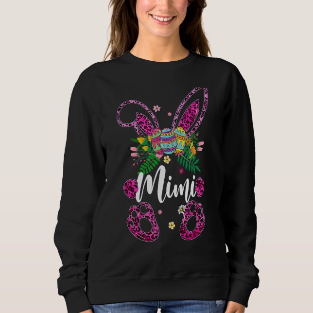 Camiseta Fósforo Familiar de Ovos de Páscoa de Leopard Mimi (Frente)