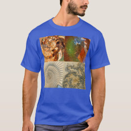 Camiseta Fóssil de Ammonite Macro Montagem