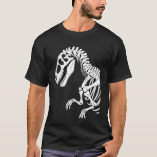 Camiseta Fóssil de Esqueleto de Dinossauro