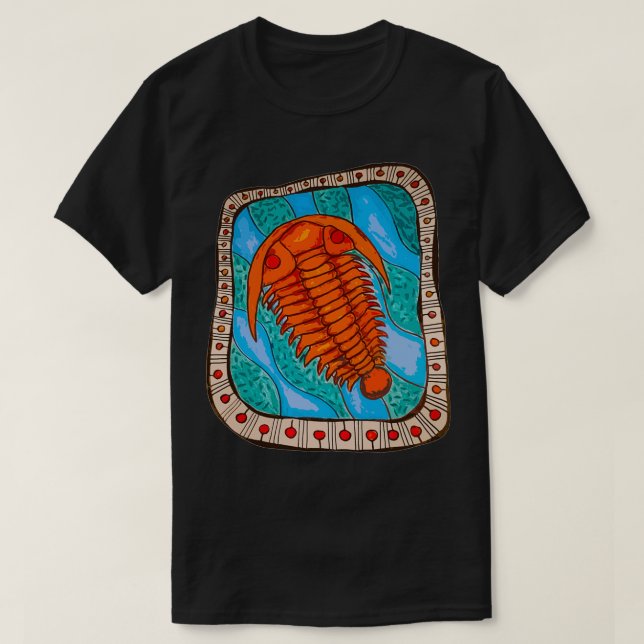 Camiseta Fóssil de trilobite (Frente do Design)
