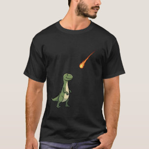Camiseta Fóssil Dinossauro Meteorito Minimalista Humor Pré-