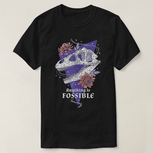 Camiseta Fóssil engraçado (Frente do Design)