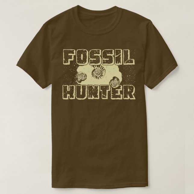 Camiseta Fóssil Hunter Paleontologista Paleontólogo Present (Frente do Design)