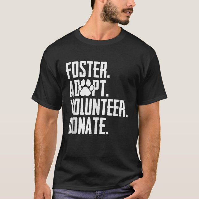 Camiseta Foster Adotar Bolsa de Salvamento de Doadores Volu (Frente)