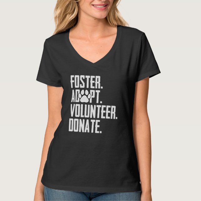 Camiseta Foster Adotar Bolsa de Salvamento de Doadores Volu (Frente)