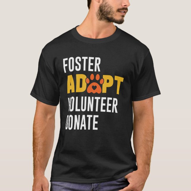 Camiseta Foster Adotar Bolsa de Salvamento de Doadores Volu (Frente)