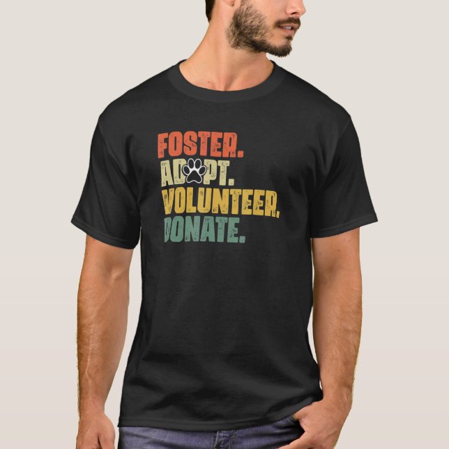 Camiseta Foster Adotar Bolsa de Salvamento de Doadores Volu (Frente)