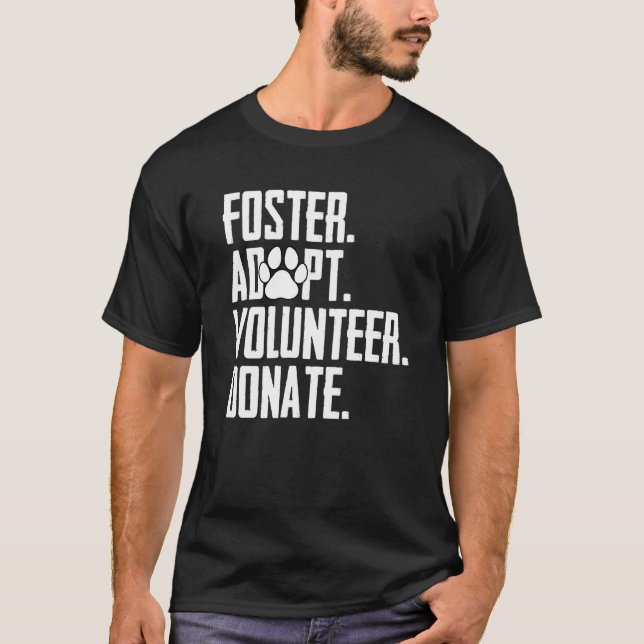 Camiseta Foster Adotar Bolsa de Salvamento de Doadores Volu (Frente)