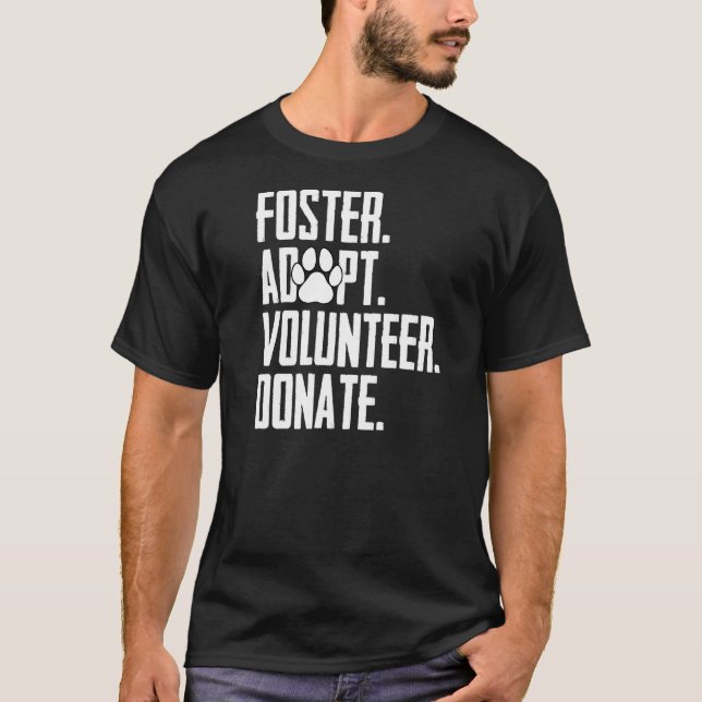 Camiseta Foster Adotar Bolsa de Salvamento de Doadores Volu (Frente)