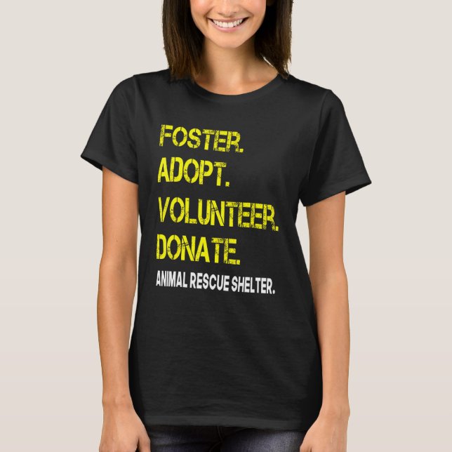 Camiseta Foster Adotar Voluntário Dador para Dar Prateleira (Frente)