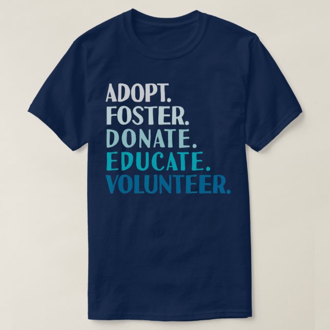 Camiseta Foster Educa Adotar um Cão - Salvamento e Abrigo (Frente do Design)