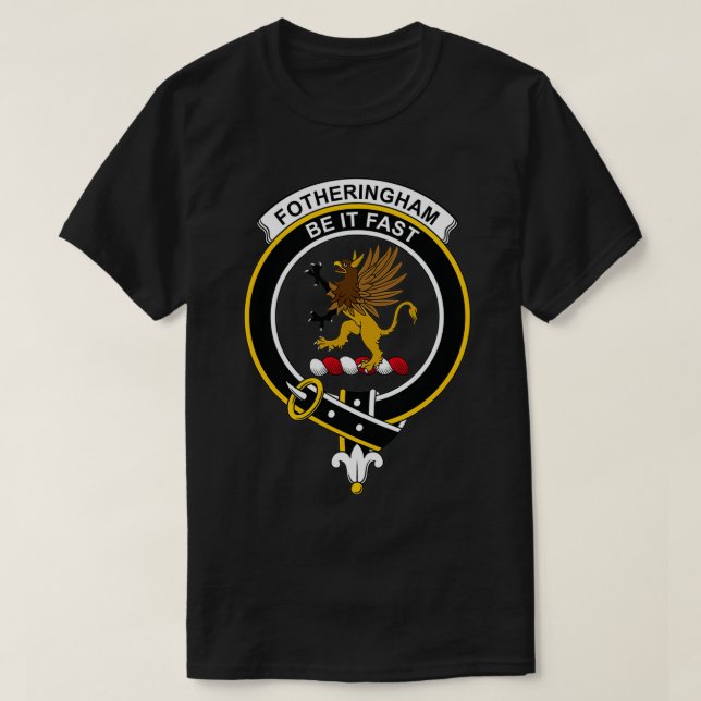 Camiseta Fotheringham Crest Tartan Clan Scottish Clan (Frente do Design)