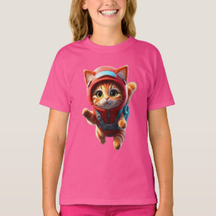 Camiseta Foto 4D de corpo inteiro de um adorável gatinho