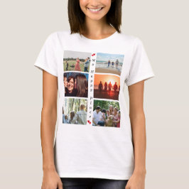 Camiseta Foto 6 personalizável da minha família feliz