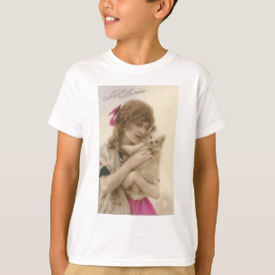Camiseta Foto antiga vitoriana e cão