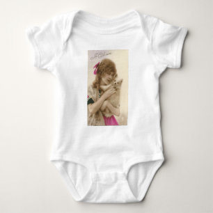 Camiseta Foto antiga vitoriana e cão