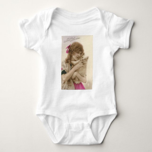 Camiseta Foto antiga vitoriana e cão (Frente)