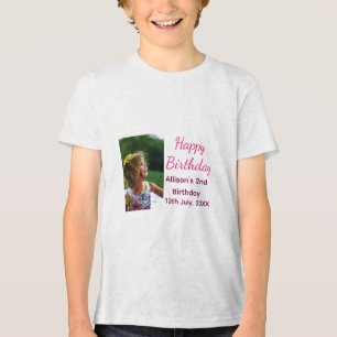 Camiseta Foto: Apelido clássico moderno data feliz aniversá