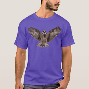 Camiseta Foto aproximada de uma fofinha amiga do passarinho