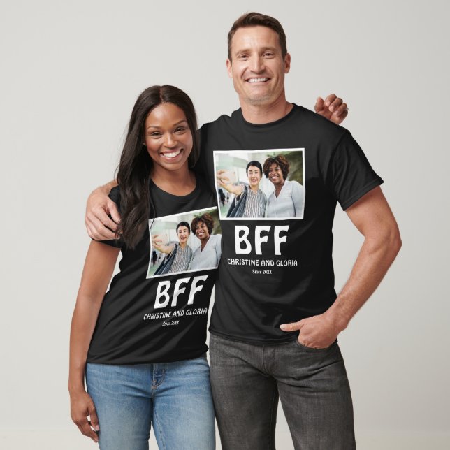 Camiseta Foto bff personalizada de melhores amigos para sem (Unissex)