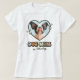 Camiseta Foto Cardíaca Mãe Cachorro Retro (Frente do Design)