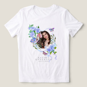 Camiseta Foto Chic de Fita Rosa Azul