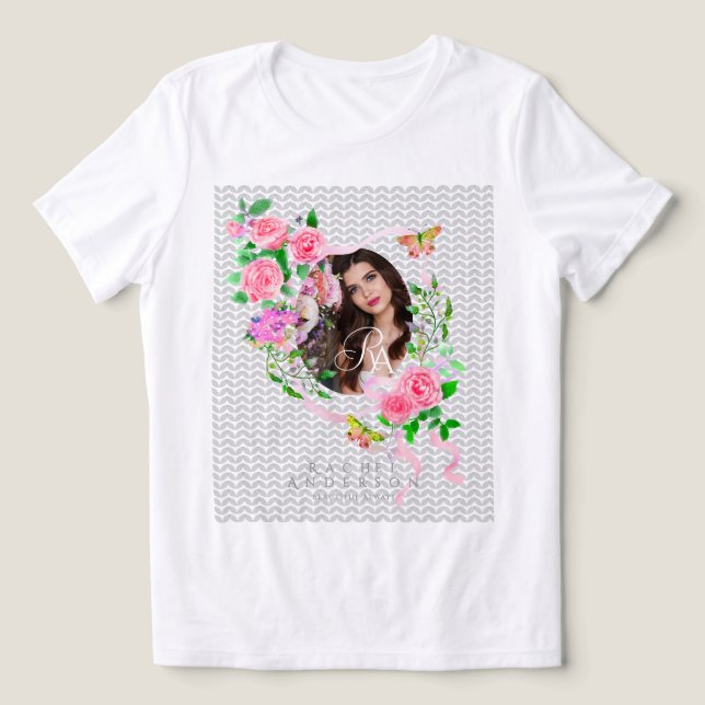 Camiseta Foto Chic Rosa Rosa Rosa Rosa Rosa Rosa (Design frontal)