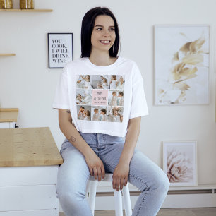 Camiseta Foto Collage Mãe Nós Te Amo Melhor Presente Para A