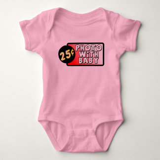 Camiseta Foto Com Macacão Divertido para Bebê Humor Infanti