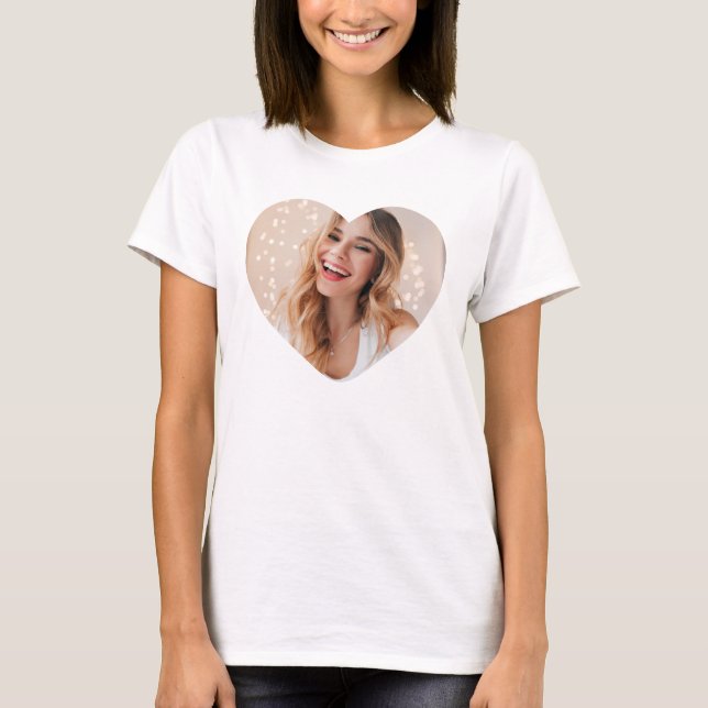 Camiseta Foto coração moderna (Frente)