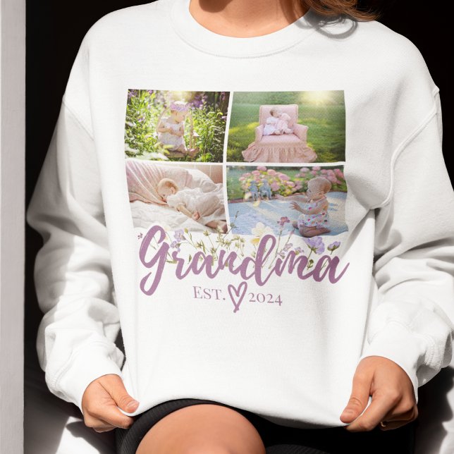 Camiseta Foto da avó personalizada e flexível elegante (Criador carregado)