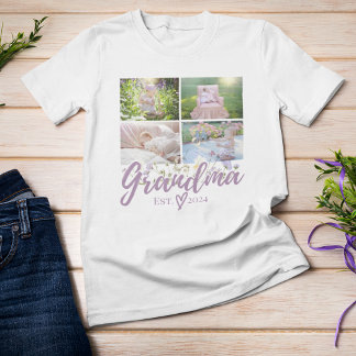 Camiseta Foto da avó personalizada e flexível elegante