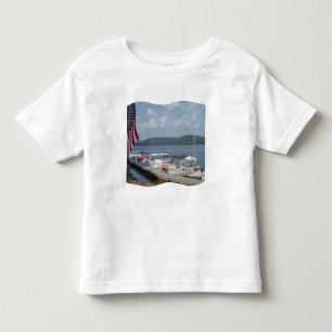 Camiseta Foto da bandeira americana Marina no lago Arrohoua