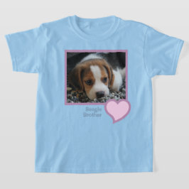 Camiseta Foto Da Família De Cachorros Pet De Texto Do Irmão