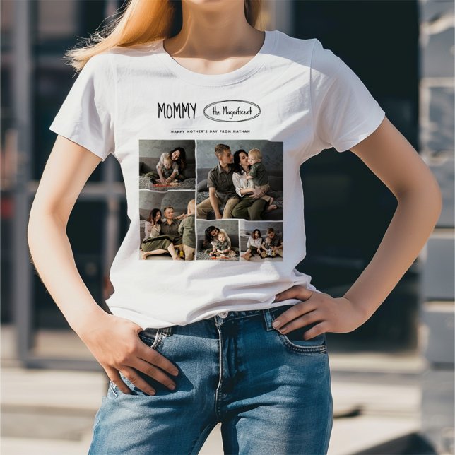 Camiseta Foto da família de Dias de as mães personalizados (Criador carregado)