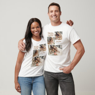 Camiseta Foto da família Easter Eggs, Bênçãos de Páscoa Ele