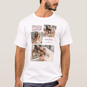 Camiseta Foto da família Easter Eggs, Bênçãos de Páscoa Ele