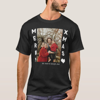 Camiseta Foto da família personalizada natalícia