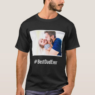 Camiseta Foto da Hashtag Preta e Branca Personalizada do Me