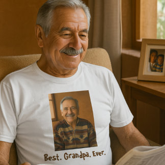 Camiseta Foto da Melhor Família Vovô Nunca