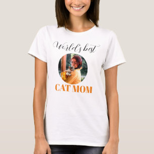 Camiseta Foto da melhor mãe de gato do mundo simples