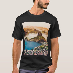 Camiseta Foto da paisagem urbana do Rio de Janeiro