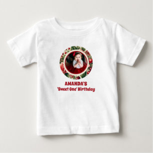 Camiseta Foto da primeiro aniversario Vintage Cherry 'Sweet