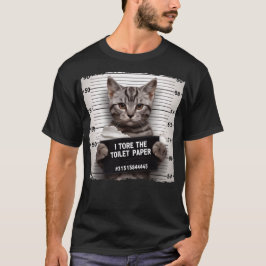 Camiseta Foto da prisão do gatinho Má Gato de Gato Gato de 